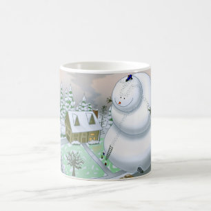 Café Caneca gigante do boneco de neve