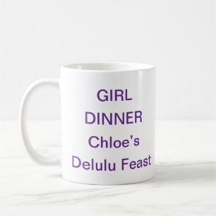Café Caneca Girl Dinner – Caneca de Meme Estético Viral