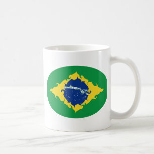 Café Caneca Gnarly da bandeira de Brasil