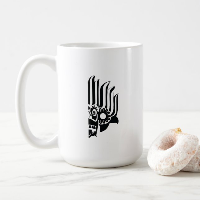 Café Caneca Gráfica de Máscara Tradicional Cingalesa Fe (Com Donut)