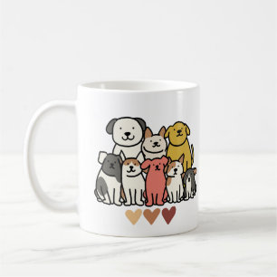 Café Caneca Grupo de Cachorro Fofo - Tropa de Filhote A