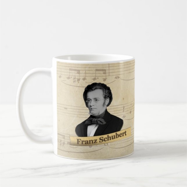 Café Caneca histórica de Franz Schubert (Esquerda)