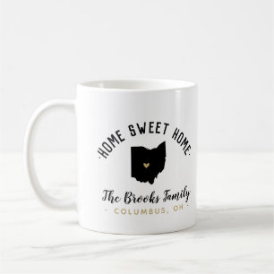 Café Caneca Home doce Home do monograma da família de