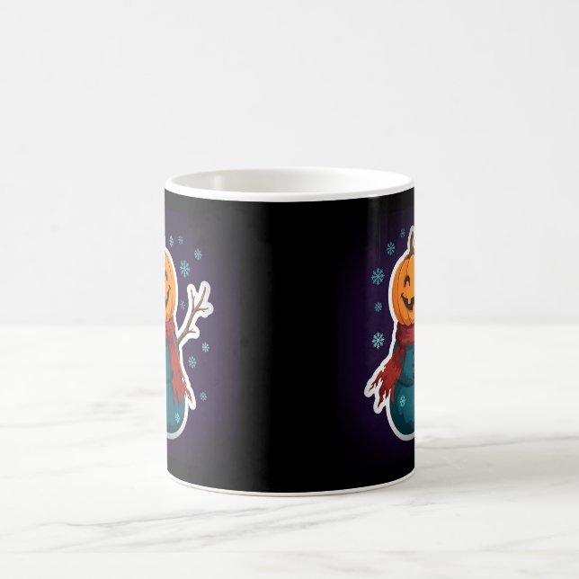 Café Caneca Homem de Neve com Cabeça de Abóbora (Centro)