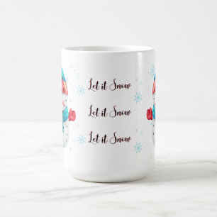 Café Caneca Homem de Neve Deixe Nevar