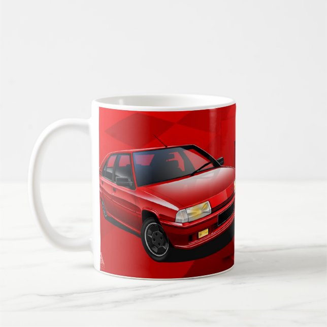 Café Caneca ilustrada 16V de Citroen BX GTI (Esquerda)