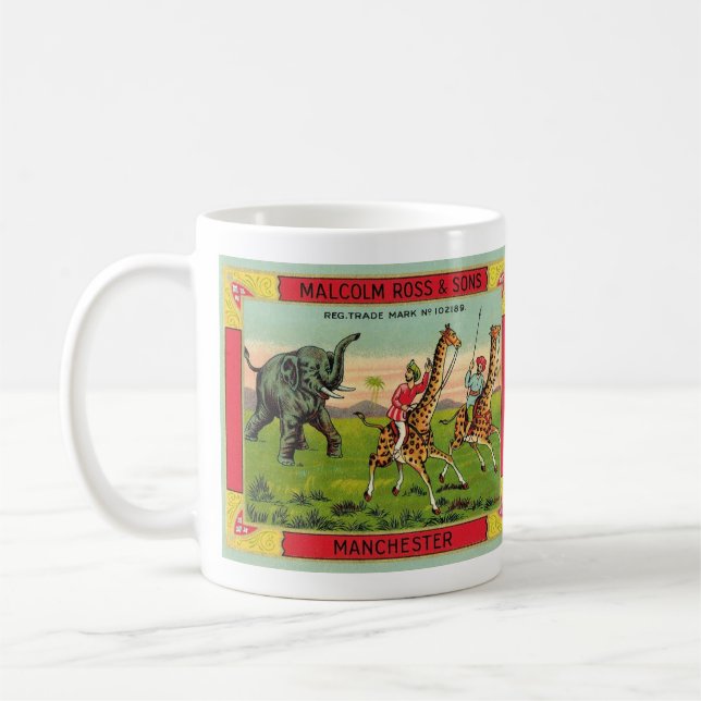 Café Caneca Ilustrada de Corrida de Animais (Esquerda)