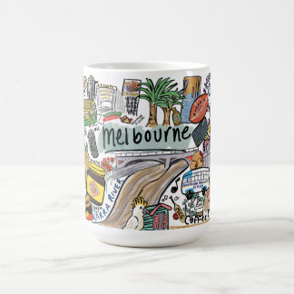 Café Caneca Ilustrada de Melbourne City, Branca
