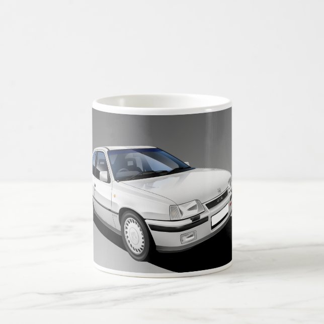 Café Caneca ilustrada do GTE de Vauxhall Astra carro (Centro)