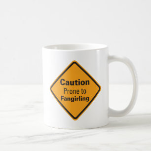 Café Caneca inclinada de Fangirling do cuidado