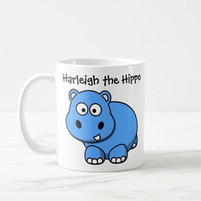 Café Caneca Infantil de Desenho Personalizado do Hipopó (Esquerda)