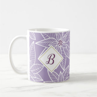 Café Caneca Inicial de Férias Poinsettia Roxa