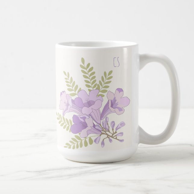 Café Caneca Inicial de Jacarandás Personalizada (Direita)