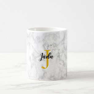 Café Caneca inicial de mármore branco