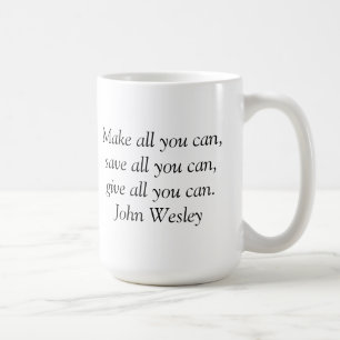 Café Caneca inspirada - citações de John Wesley
