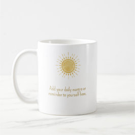 Café Caneca Inspiradora de Mantra Diário Personalizado