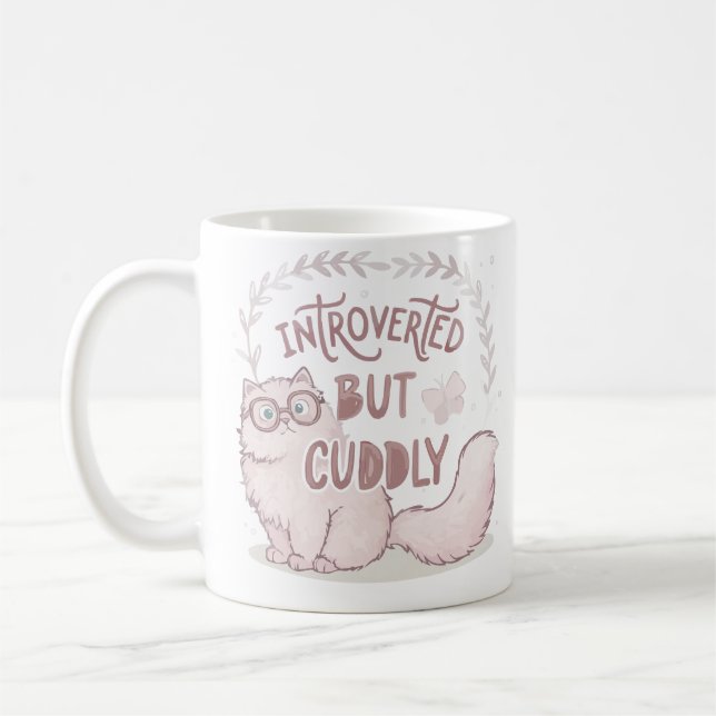 Café Caneca Introvertida mas Caxuda – Design de Gato Ro (Esquerda)