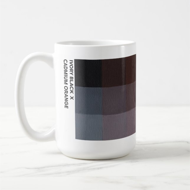 Café Caneca Ivory Black x Cadmium Orange de 15 oz (Esquerda)