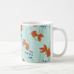 Café Caneca japonesa de Chiyogami do peixe dourado
