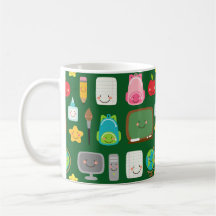Caneca Kawaii de Suprimentos Escolares Fofo de Vol
