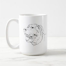 Café Caneca Labrador Retriever, Arte Linear de Cachorro