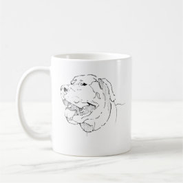 Café Caneca Labrador Retriever, Arte Linear de Cachorro