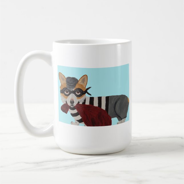 Café Caneca Ladrão de Guloseimas Welsh Corgi Ladrão (Esquerda)