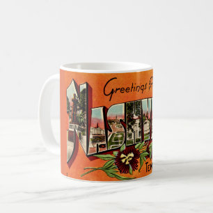 Café Caneca Laranja de Boas-vindas Vintage Nashville
