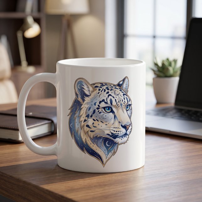 Café Caneca Leopardo-da-Nevada Celestial Linha de Luxo (Criador carregado)