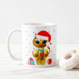 Café caneca linda de natal