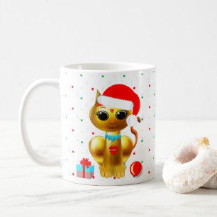 Café caneca linda de natal