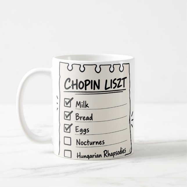 Café Caneca Lista de Compras Chopin Liszt (Esquerda)
