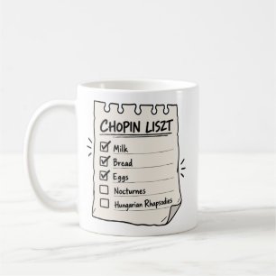 Café Caneca Lista de Compras Chopin Liszt