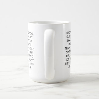 Café Caneca "lotes do jogo de palavras de consoantes "