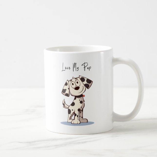 Café Caneca Love My Pup – Ilustração de Cachorro Fofa c (Direita)