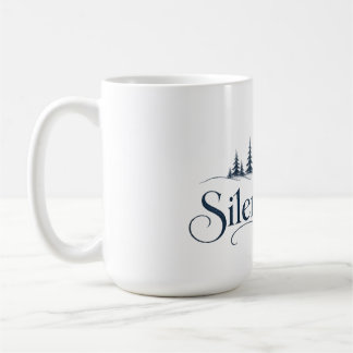 Café Caneca Lua de Natal e Árvores Silvestres Noite Sil