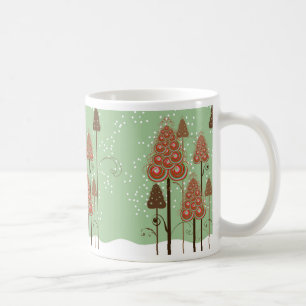 Café Caneca lunática das árvores de Natal