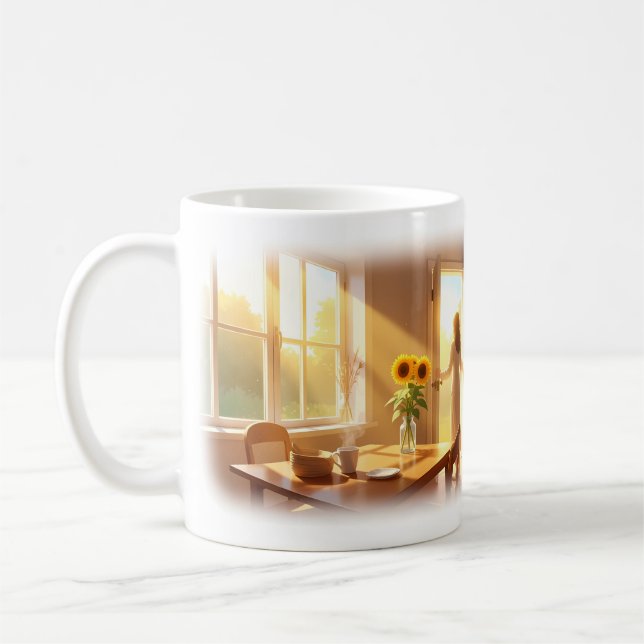 Café Caneca Manhã Tranquila de Cozinha e Jardim Ensolar (Esquerda)