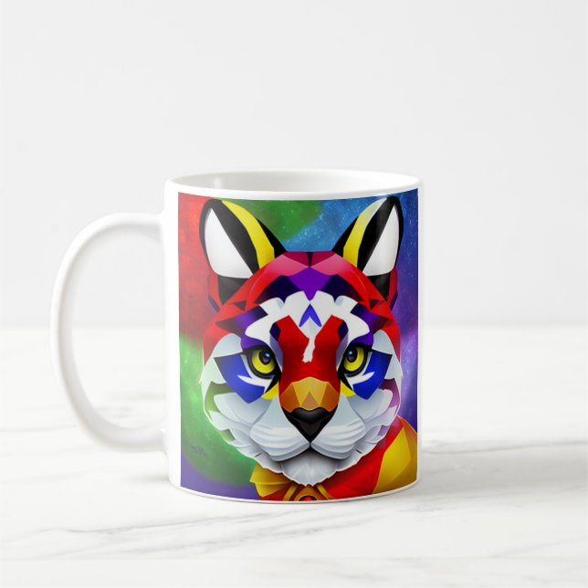 Café Caneca mão direita branca do gato de Alexander (Esquerda)