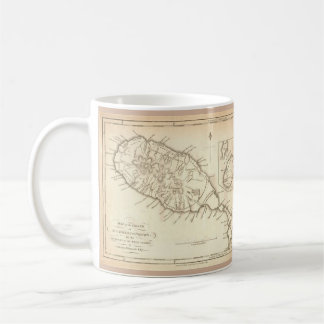 Café Caneca "Mapa Antigo de St.Kitts & Nevis" de Paul M
