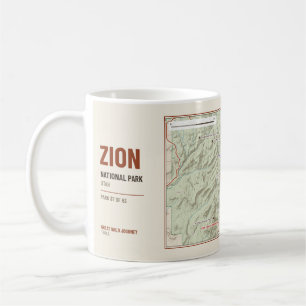 Café Caneca Mapa da Trilha de Hiking do Parque Nacional