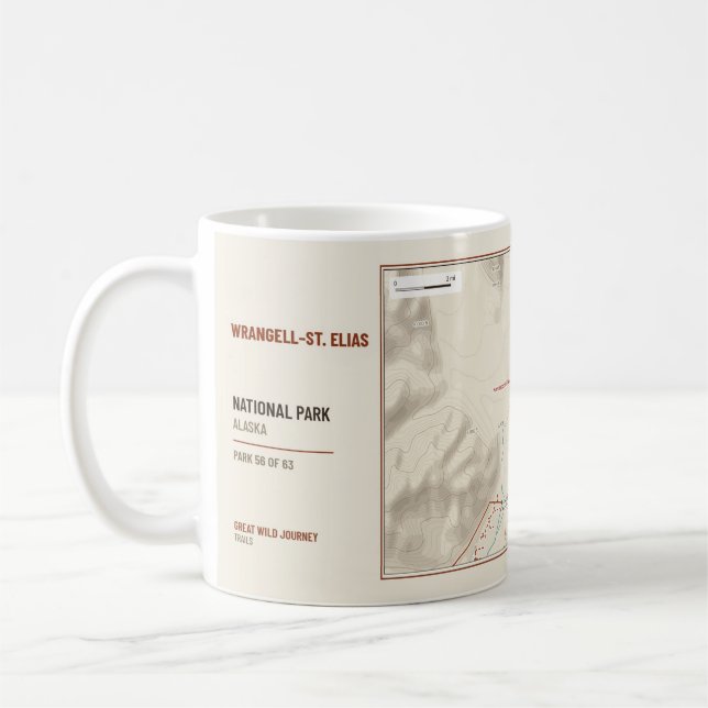 Café Caneca Mapa de Trilha do Parque Nacional Wrangell– (Esquerda)