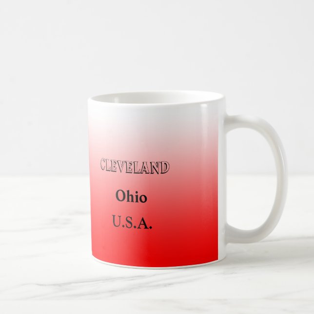 Café Caneca - Mapa do Estado de Ohio com Cidade (Direita)