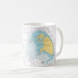 Café Caneca Mapa Náutico de Barbuda