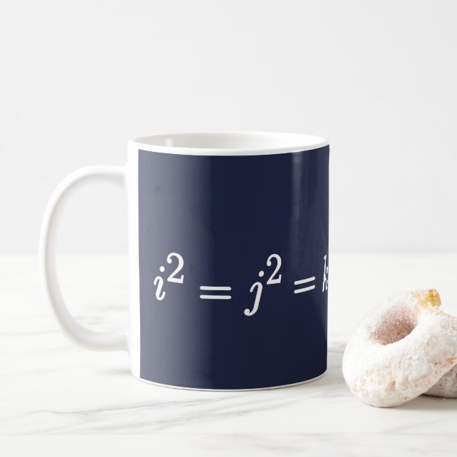 Café Caneca Matemática de Ciência do Quatérnio de Hamil (Com Donut)