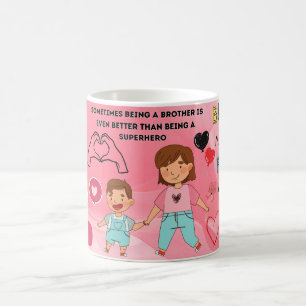 Café Caneca Melhor Irmão do Mundo com Mensagem de Amor