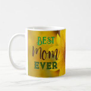 Café Caneca Melhor Mãe do Mundo de Girassol Presente de