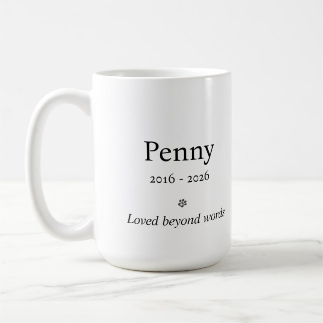 Café Caneca Memorial Personalizada para Animais de Esti (Esquerda)