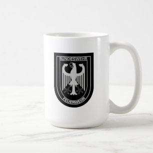 Café Caneca militar alemão dos corpos de bombeiros