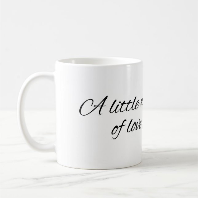 Café Caneca Minimal Uma Pequena Nota de Amor (Esquerda)